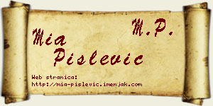 Mia Pislević vizit kartica